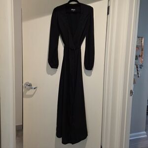 Nasty Gal Long Sleeve Maxi Wrap Dress Small *Stained*